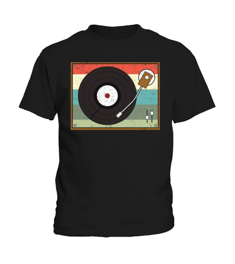 Vinyl Record Player Music Lover Record Collector Kids T-Shirt