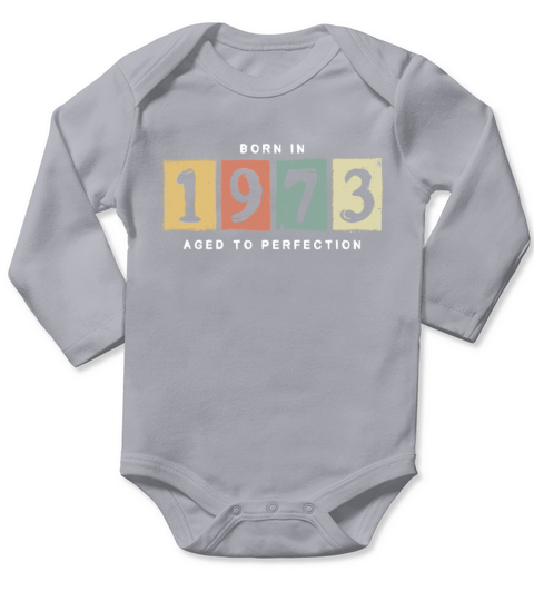 1973 Birthday vintage Gift Idea Long Sleeve Baby One-Piece