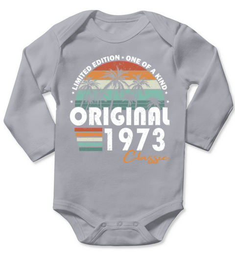 50th birthday vintage 1973 original 1973 Long Sleeve Baby One-Piece