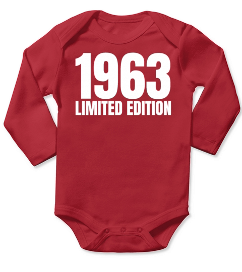 60 Years Vintage 1963 Retro 60th Birthday Long Sleeve Baby One-Piece