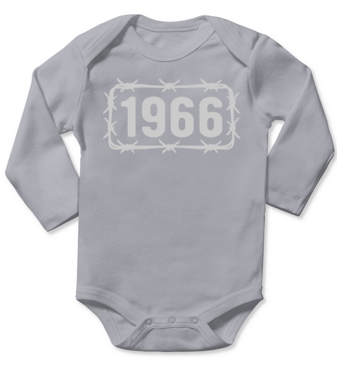 Birthday Vintage 1966 Barbed Wire Long Sleeve Baby One-Piece