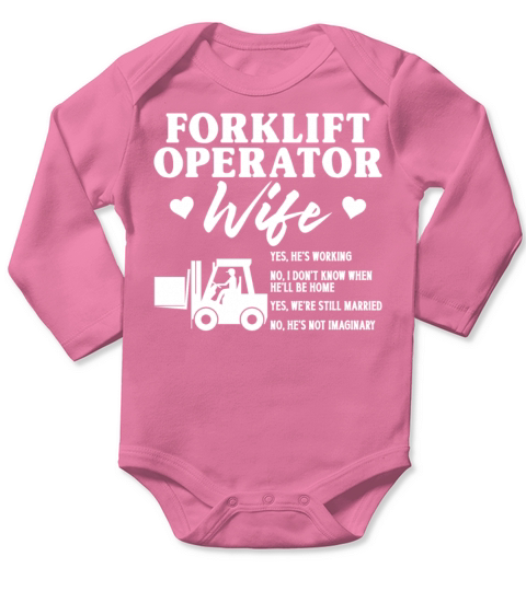 Certified Forklift Truck Operator Long Sleeve Baby One-Piece