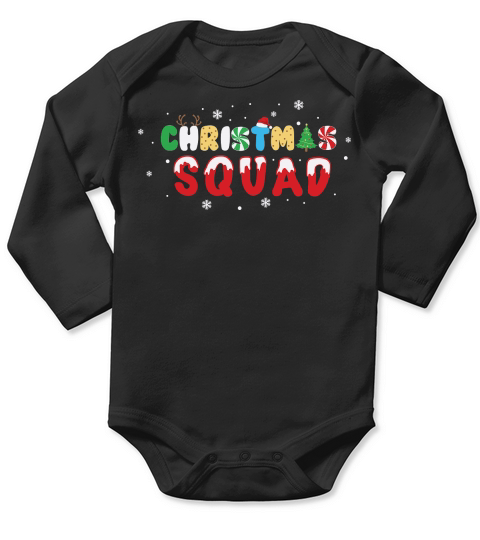 Christmas Squad Family Matching Pajamas Long Sleeve Baby One-Piece