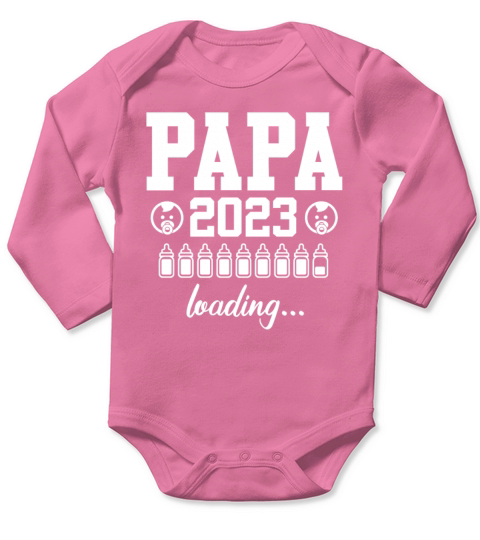 Dad 2023 loading dad to be Father 2023 Long Sleeve Baby One-Piece