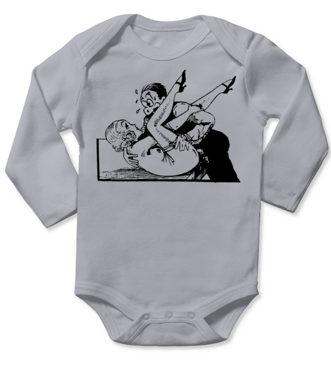 Dirty Little Comics - Tijuana Bibles - Vintage Art Long Sleeve Baby One-Piece