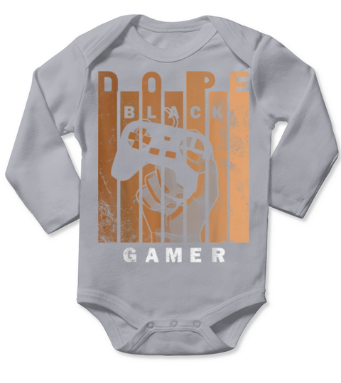 Dope Black Gamer Black histroy month design Long Sleeve Baby One-Piece