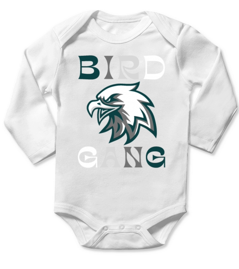 Eagle Bird Gang Funny Philadelphia Long Sleeve Baby One-Piece
