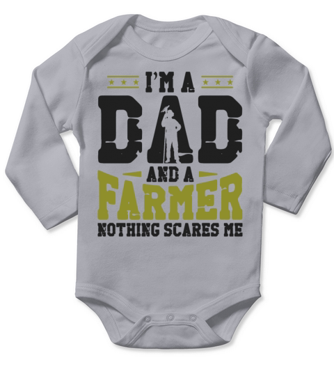 Farming Farmer Dad Father Vintage Long Sleeve Baby One-Piece