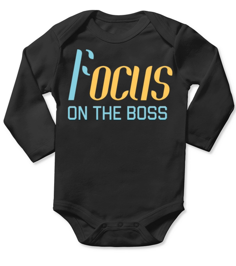 Focus on the boss funny gamer quotes Long Sleeve Baby One-Piece