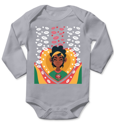 Fun Lips Artboard Long Sleeve Baby One-Piece