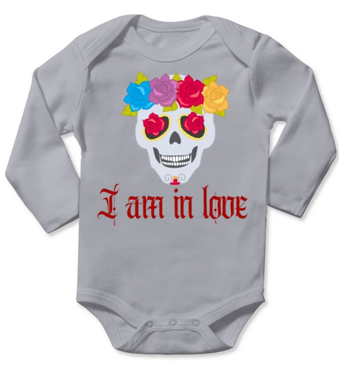 I Am In Love Long Sleeve Baby One-Piece