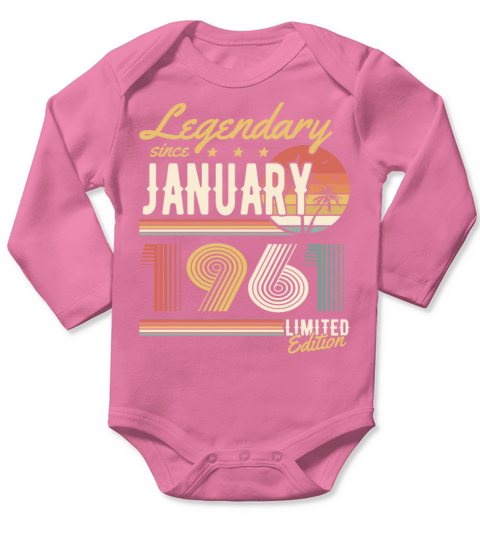 Legendary Since January 1961 Limited Edition Long Sleeve Baby One-Piece