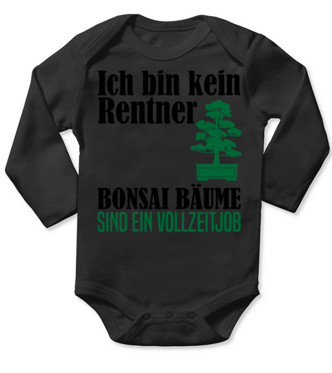 Pensioner Retirement Bonsai Tree Saying Gift Long Sleeve Baby One-Piece