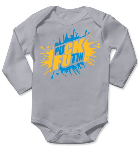 puck futin logo design Long Sleeve Baby One-Piece