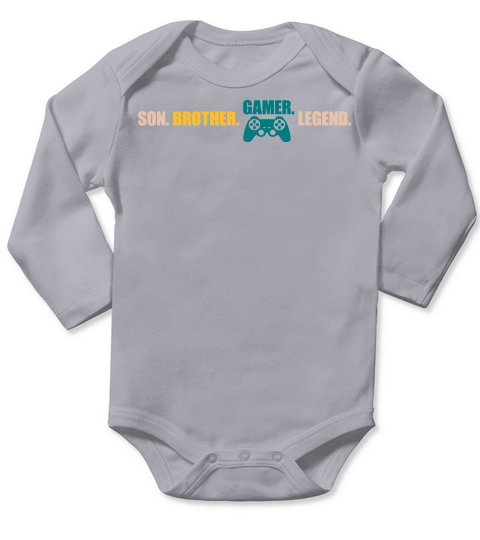 son brother gamer legend Long Sleeve Baby One-Piece