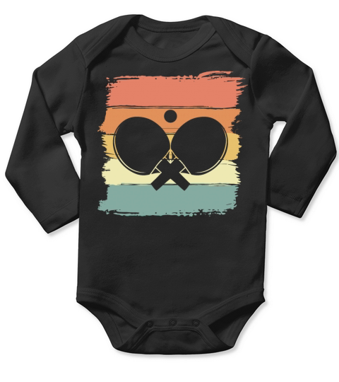 Table tennis retro vintage Long Sleeve Baby One-Piece