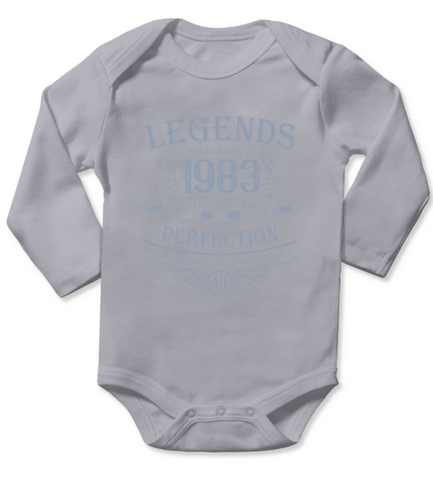 vintage 1983 birthday legend 40th birthday saying Long Sleeve Baby One-Piece
