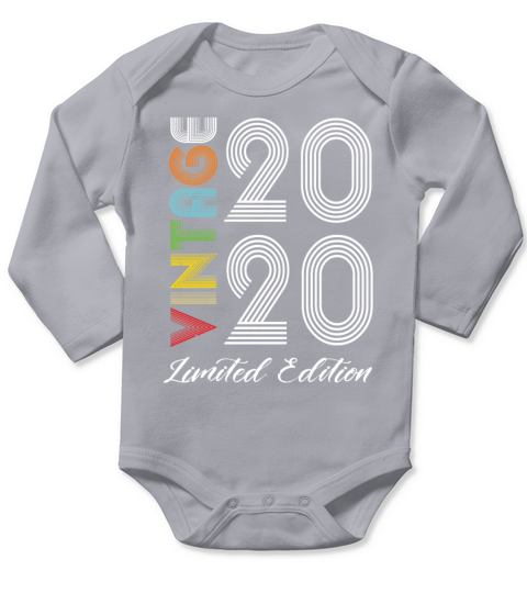 Vintage 2020 Vintage Birthday Retro Vintage Long Sleeve Baby One-Piece