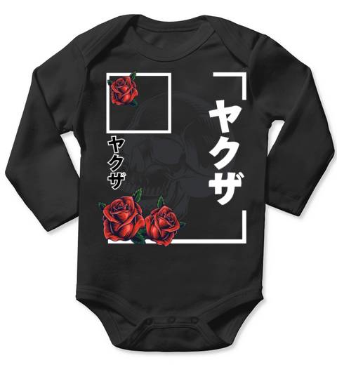 Vintage Graphic In Japanese Of Retro Skull Japan Long Sleeve Baby One-Piece