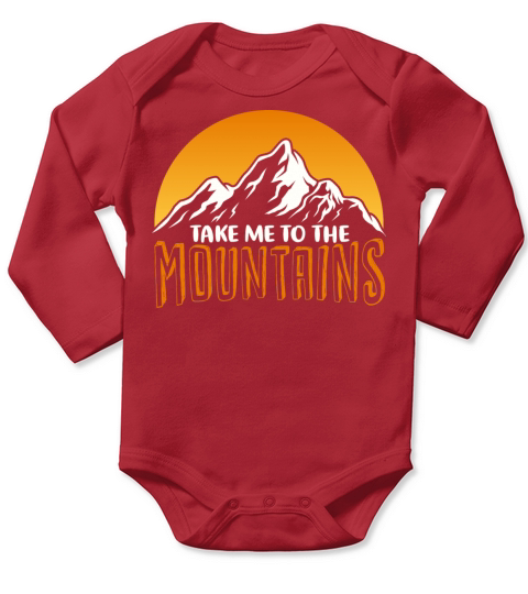 Vintage Mountains Climber Hiker Long Sleeve Baby One-Piece
