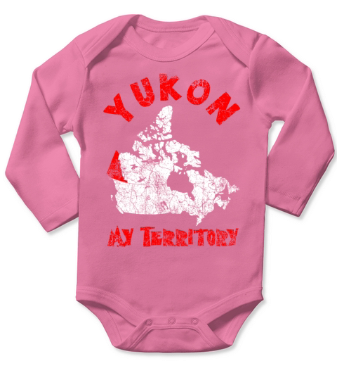 Yukon My Territory Vintage Canada Map Long Sleeve Baby One-Piece