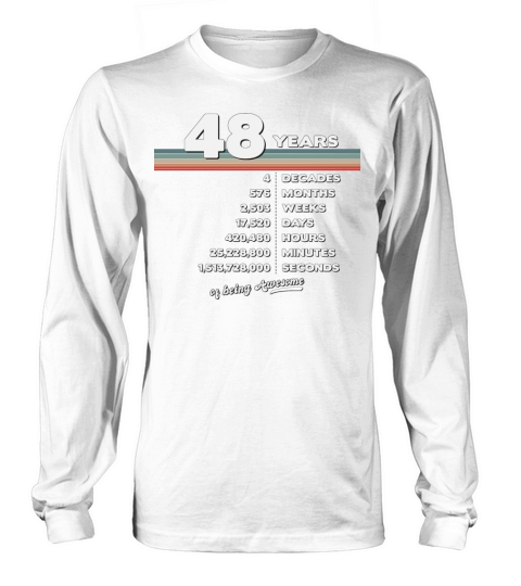 48th Birthday Vintage 48 Years Old Retro 576 Long sleeved Unisex