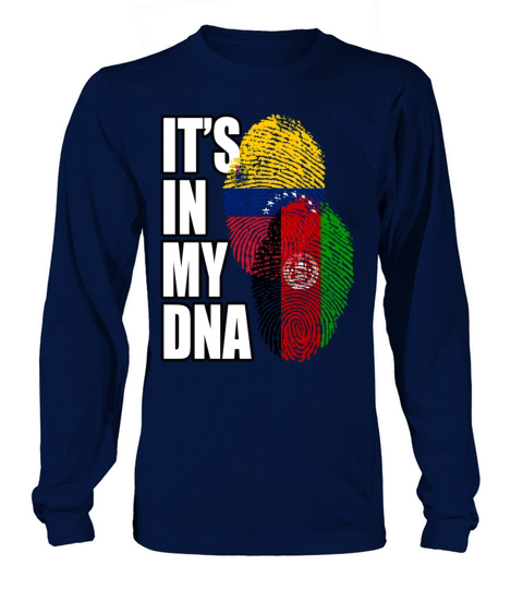 Afghan And Venezuelan Mix Heritage DNA Flag Long sleeved Unisex