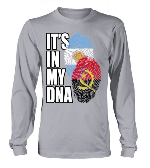 Angolan And Argentinian Mix Heritage DNA Flag Long sleeved Unisex