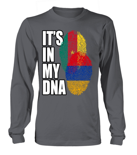 Armenian And Cameroonian Mix Heritage DNA Flag Long sleeved Unisex