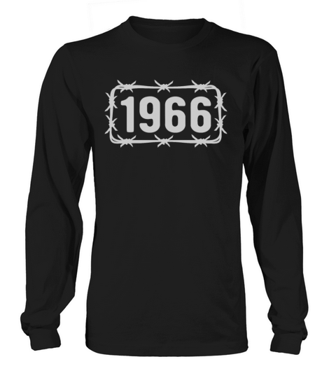 Birthday Vintage 1966 Barbed Wire Long sleeved Unisex