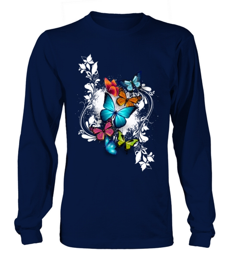 Butterfly Animal Color Colorful Splash Ornaments Long sleeved Unisex