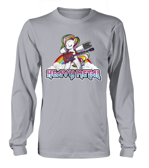 Heavy Metal Festival dabbing unicorn Long sleeved Unisex