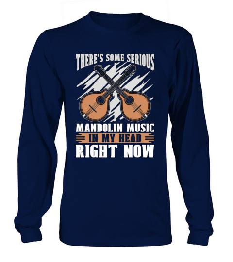 Mandolin Theres Some Serious Bluegrass Music Long sleeved Unisex