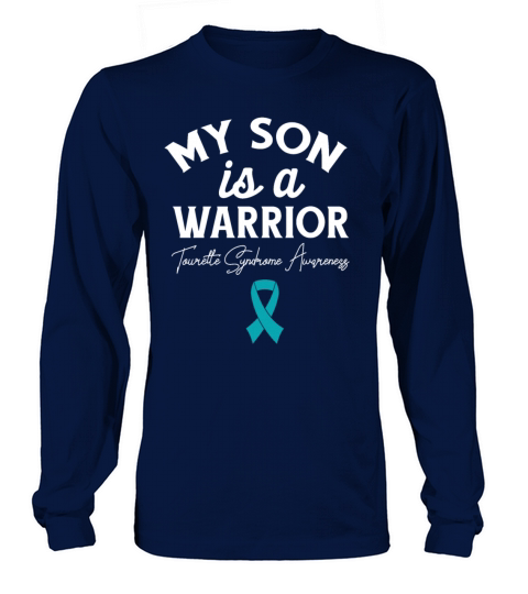My Son is a Warrior Tourette Vintage Syndrome Awar Long sleeved Unisex