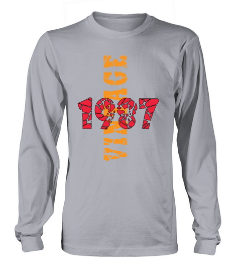 Retro Birthday Year Vintage 1987 Long sleeved Unisex