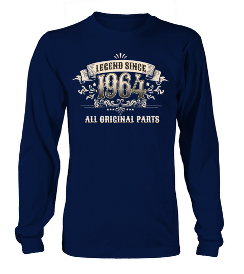 Retro Vintage Birthday Legend Since 1964 Long sleeved Unisex