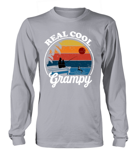 Retro Vintage Reel Style Cool Grampy Fishing Lover Long sleeved Unisex