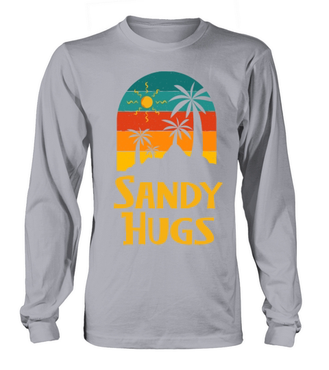 Sandy Hugs Beach Couples Ocean Lovers Summer Trip Long sleeved Unisex