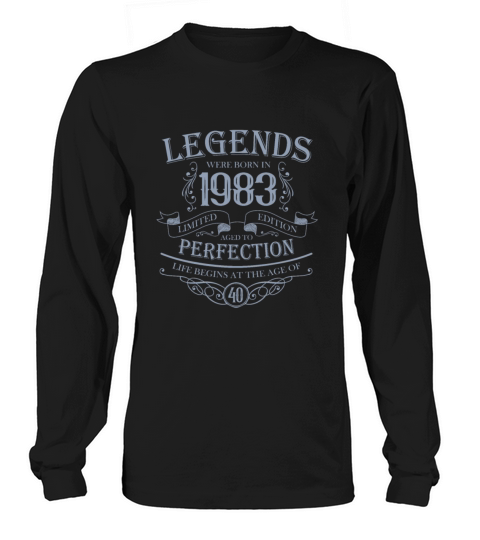 vintage 1983 birthday legend 40th birthday saying Long sleeved Unisex