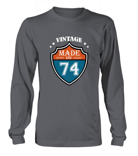 Vintage Made In 74 1974 Birthday Gift Long sleeved Unisex