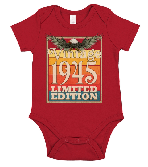 1945 Vintage Retro American Eagle Limited Edition Short Sleeve Baby One-Piece