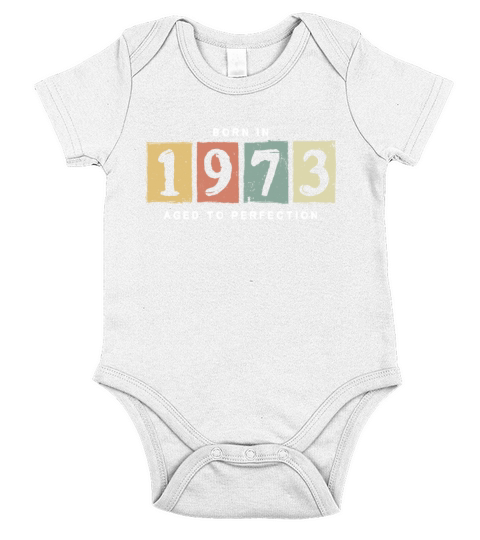1973 Birthday vintage Gift Idea Short Sleeve Baby One-Piece