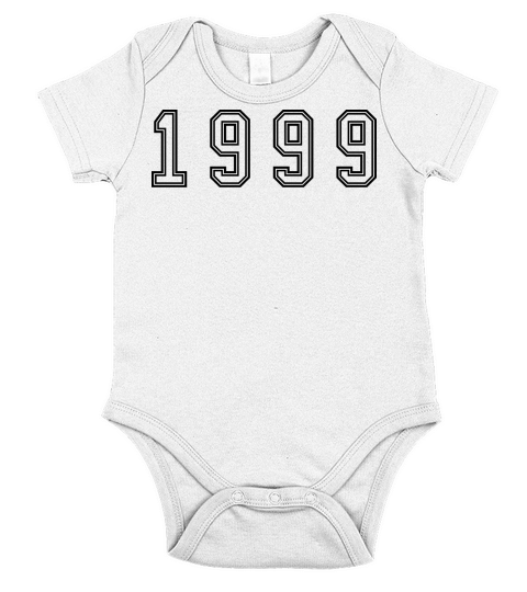 1999 Year Number Short Sleeve Baby One-Piece