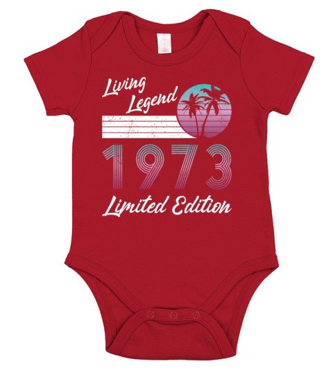 50th birthday living legend 1973 limited edition Short Sleeve Baby One-Piece