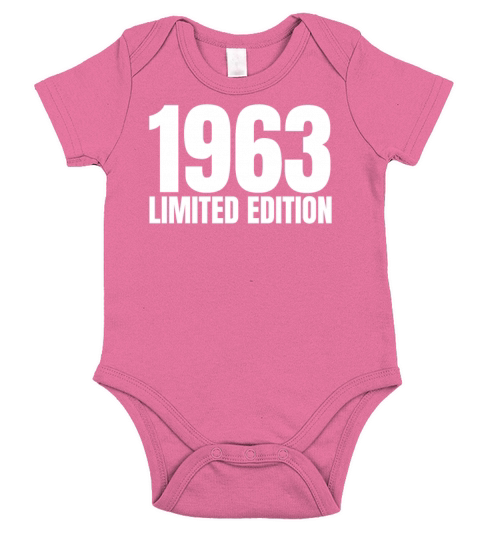 60 Years Vintage 1963 Retro 60th Birthday Short Sleeve Baby One-Piece