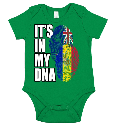 Andorran And New Zealand Mix Heritage DNA Flag Short Sleeve Baby One-Piece