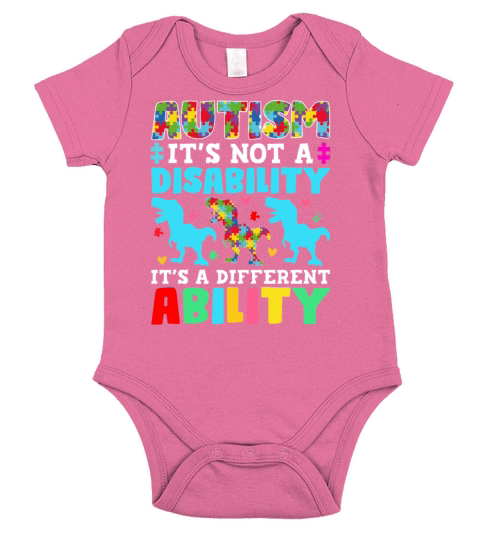 Autism Is Not a Disability Its a Different Abilit Short Sleeve Baby One-Piece