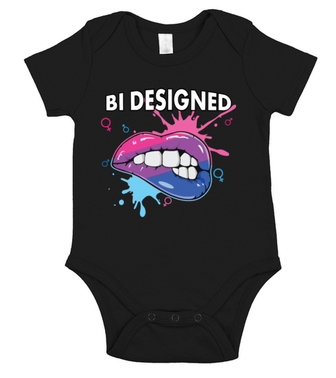 Bi Designed Bisexual Rainbow Pride March Bisexuali Short Sleeve Baby One-Piece
