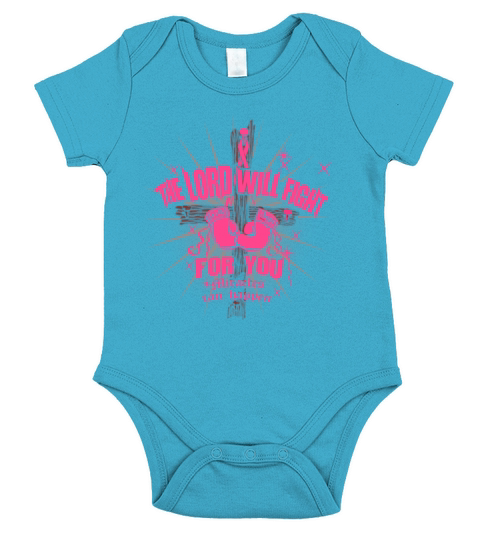 Christian - The lord will fight for you Short Sleeve Baby One-Piece