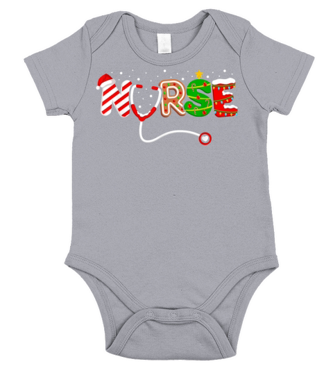 Christmas Nurse Santa Gingerbread Short Sleeve Baby One-Piece